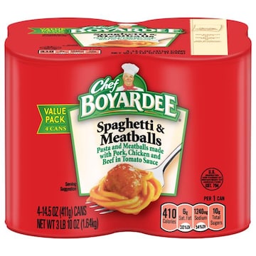 Chef Boyardee Spaghetti & Meatballs, Value Pack