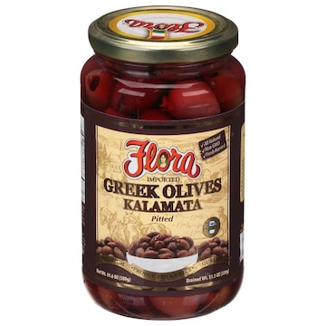 Flora Greek Olives, Kalamata, Pitted