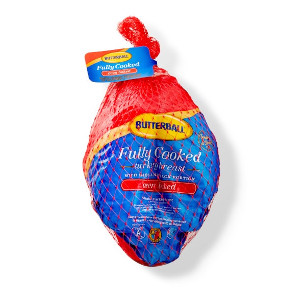 Butterball Fully Cooked Turkey Breast, Average Weight 4-7 Lbs Each ...