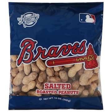 Hampton Farms Peanuts, Roasted, Salted, Atlanta Braves