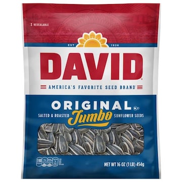 David Sunflower Seeds, Salted & Roasted, Original, Jumbo