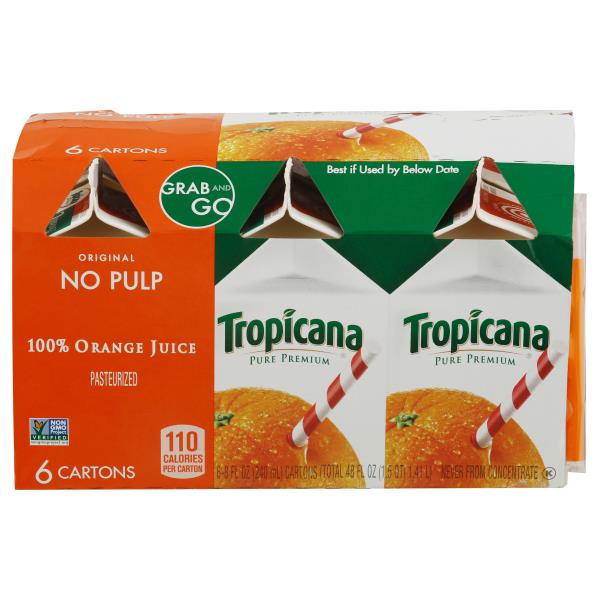 Tropicana Pure Premium 100% Juice, Orange No Pulp | Publix Super