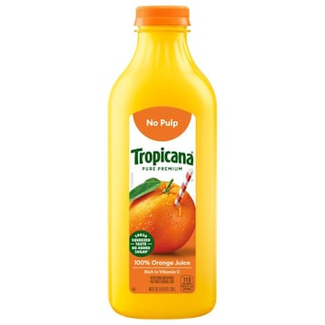Tropicana 100% Orange Juice, No Pulp