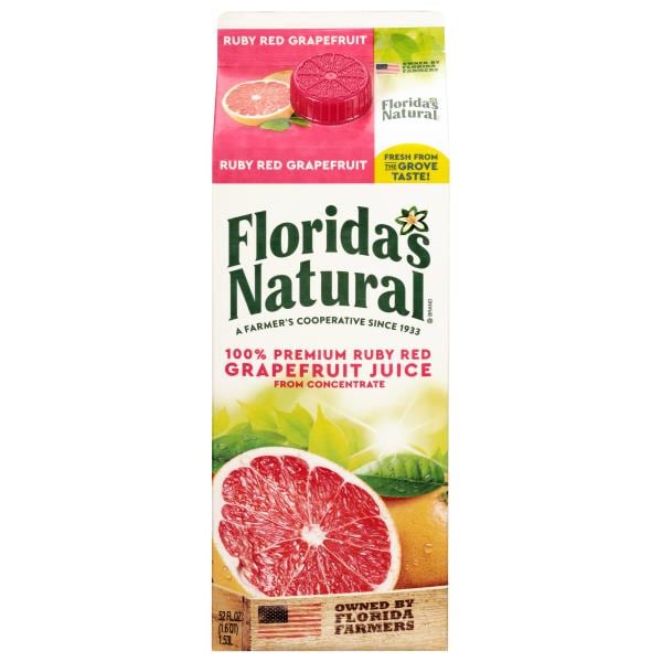 Florida's Natural 100 Juice, Ruby Red Grapefruit, Premium Publix Super Markets