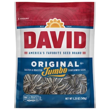 David Sunflower Seeds, Original, Salted & Roasted, Jumbo