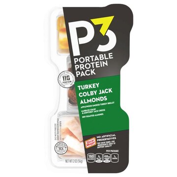 P3 Colby Jack Almonds Turkey Portable Protein Pack