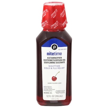 Publix Nitetime Nighttime Liquid Cherry-Flavored Cold & Flu Relief