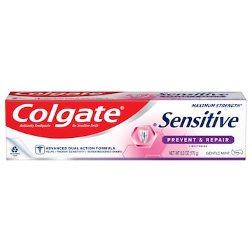 Colgate Sensitive Prevent and Repair Toothpaste, Gentle Mint