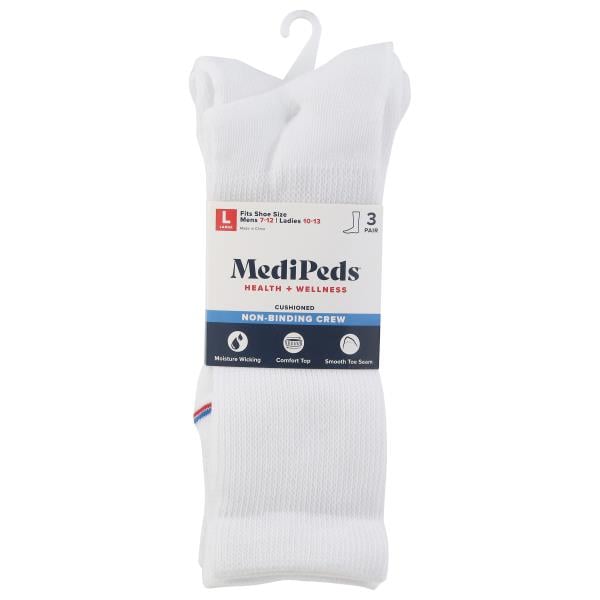 8 Pairs Medipeds MENS Cushioned Non Binding Nano Glide Diabetic Ankle Socks 296979620199