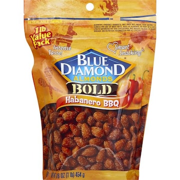 Blue Diamond Almonds Bold Almonds, Habanero BBQ, 1 Pound Value Bag