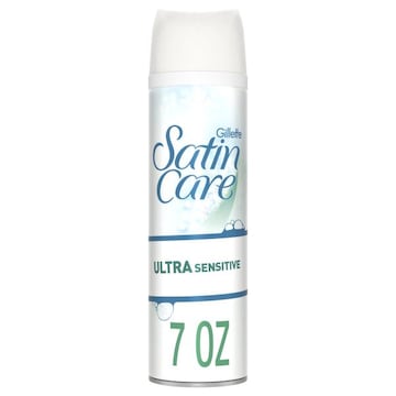 Gillette Venus Satin Care Ultra Sensitive Skin Shave Gel, Shaving Cream for Women, 7 oz, Fragrance Free