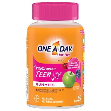 One A Day VitaCraves Multivitamin/Multimineral Supplement, for Her, Teen, Gummies
