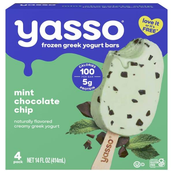 Yasso Frozen Greek Mint Chocolate Chip Yogurt Bars | Publix Super