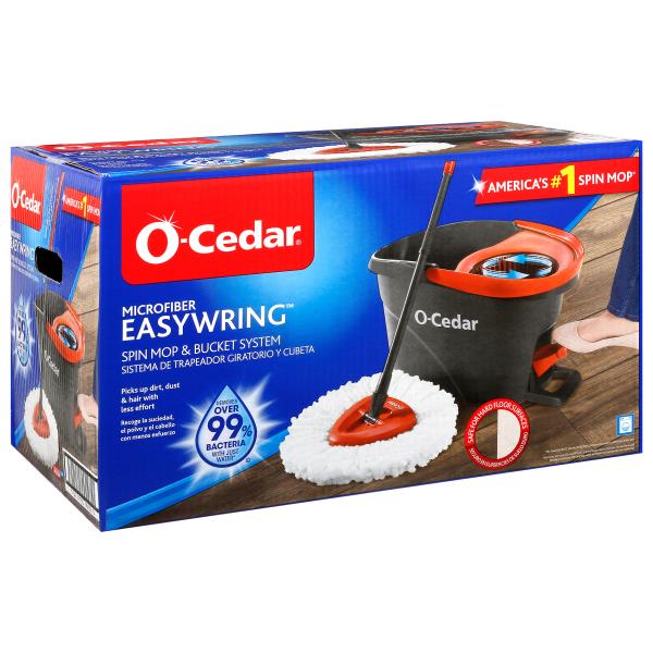 Clean Floors with the O-Cedar Microfiber EasyWring Spin Mop & Bucket System  + Giveaway - Sippy Cup Mom