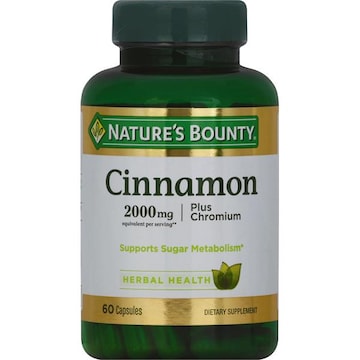 Nature's Bounty Cinnamon, Plus Chromium, 2000 mg, Capsules