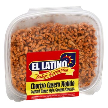 El Latino Ground Chorizo, Cooked, Home Style