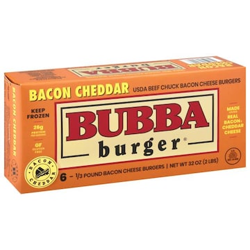 Bubba Burger Cheese Burgers, Bacon Cheddar