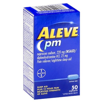 Aleve Pain Reliever/Nighttime Sleep-Aid, PM, Caplets