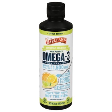 Barlean's Omega-3, Citrus Sorbet, 1500 mg