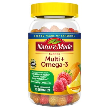 Nature Made Multi + Omega-3, Gummies, Strawberry, Lemon & Orange