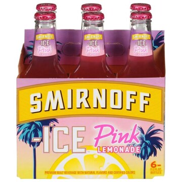 Smirnoff Ice Malt Beverage, Pink Lemonade, Premium