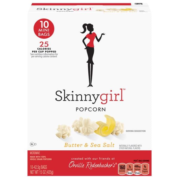 Skinnygirl Popcorn, Butter & Sea Salt, Mini Bags Publix Super Markets