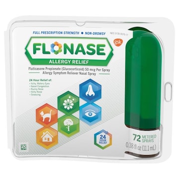 Flonase 90 Metered Sprays 50 mcg Full Prescription Strength Allergy Relief