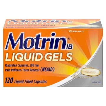 Motrin Ibuprofen, 200 mg, Liquid Gels
