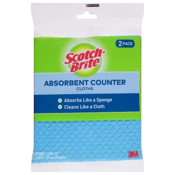 Scotch-Brite Cloths, Absorbent Counter, 2 Pack