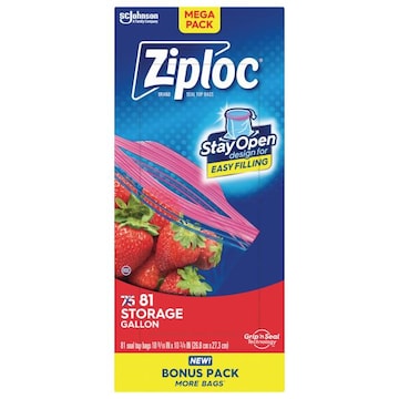 Ziploc Seal Top Bags, Storage, Gallon, Mega Pack