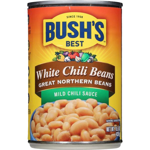 Bush's Best Great Northern Beans Mild Chili Sauce White Chili