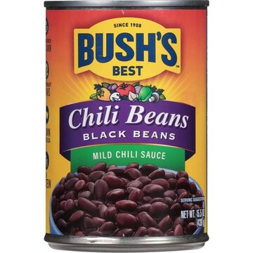 Bush's Best Black Beans Mild Chili Sauce Chili Beans