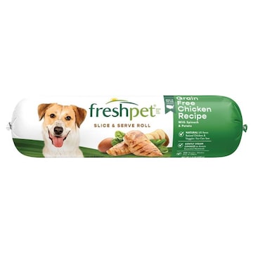 Freshpet Healthy & Natural Dog Food, Fresh Grain Free Chicken Roll, 1.5lb