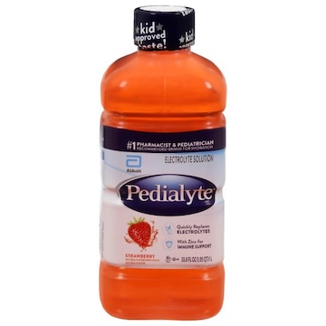Pedialyte Food & Beverage Pedialyte  Electrolyte Solution Strawberry 1-1.1 qt Bottle