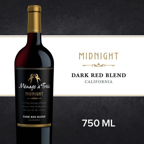 Menage a Trois Dark Red Blend Midnight California Wine | Publix