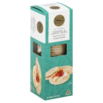 Waterwheel Crackers, Wafer Thin, Sesame & Poppy Seed