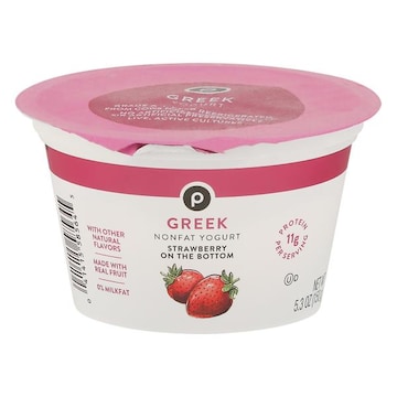 Publix Yogurt, Greek, Lowfat, Blended Strawberry