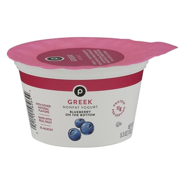 Publix Yogurt, Nonfat, Greek, Blueberry on the Bottom Publix Super