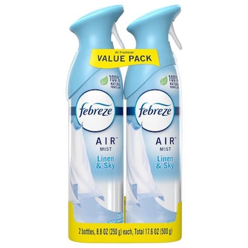 Febreze Odor-Fighting Air Freshener, Linen & Sky, 8.8 oz, 2 Count