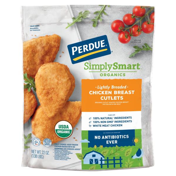 Perdue SimplySmart Organics Chicken Breast Cutlets, Lightly Breaded Publix Super Markets