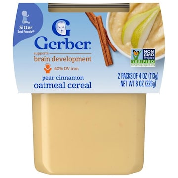 Gerber Sitter 2nd Foods Pear Cinnamon Oatmeal Cereal