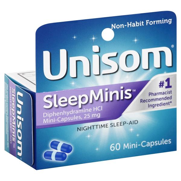 Unisom SleepMinis Nighttime Sleep Aid, 25 mg, MiniCapsules Publix Super Markets Unisom SleepMinis Nighttime Sleep Aid, 25 mg, MiniCapsules Publix Super Markets