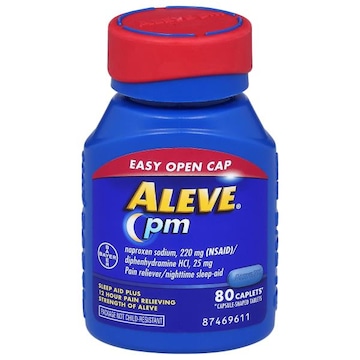 Aleve Pain Reliever/Nighttime Sleep-Aid, PM, Caplets