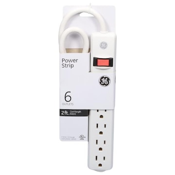 GE Power Strip, General Purpose, 6 Outlets