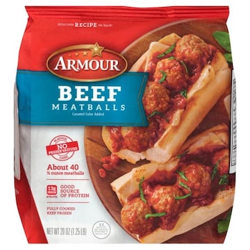 Armour Meatballs, Beef, Family Size