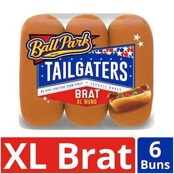 Ball Park Ball Park Tailgaters Brat Buns, 6 count, 16 oz