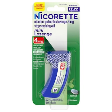Nicorette Lozenge Peppermint Flavor 4 mg Mini Stop Smoking Aid