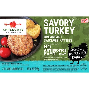 Applegate Savory Turkey Breakfast Sausage Patties