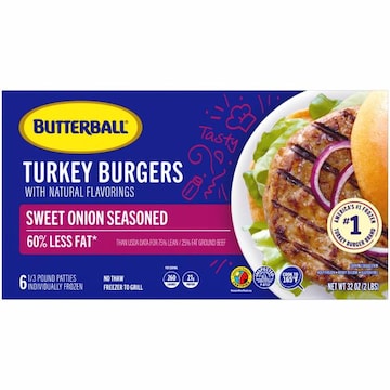 Butterball Sweet Onion Seasoned Frozen Burgers