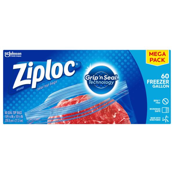 Ziploc Seal Top Bags, Freezer, Gallon, Mega Pack | Publix Super Markets